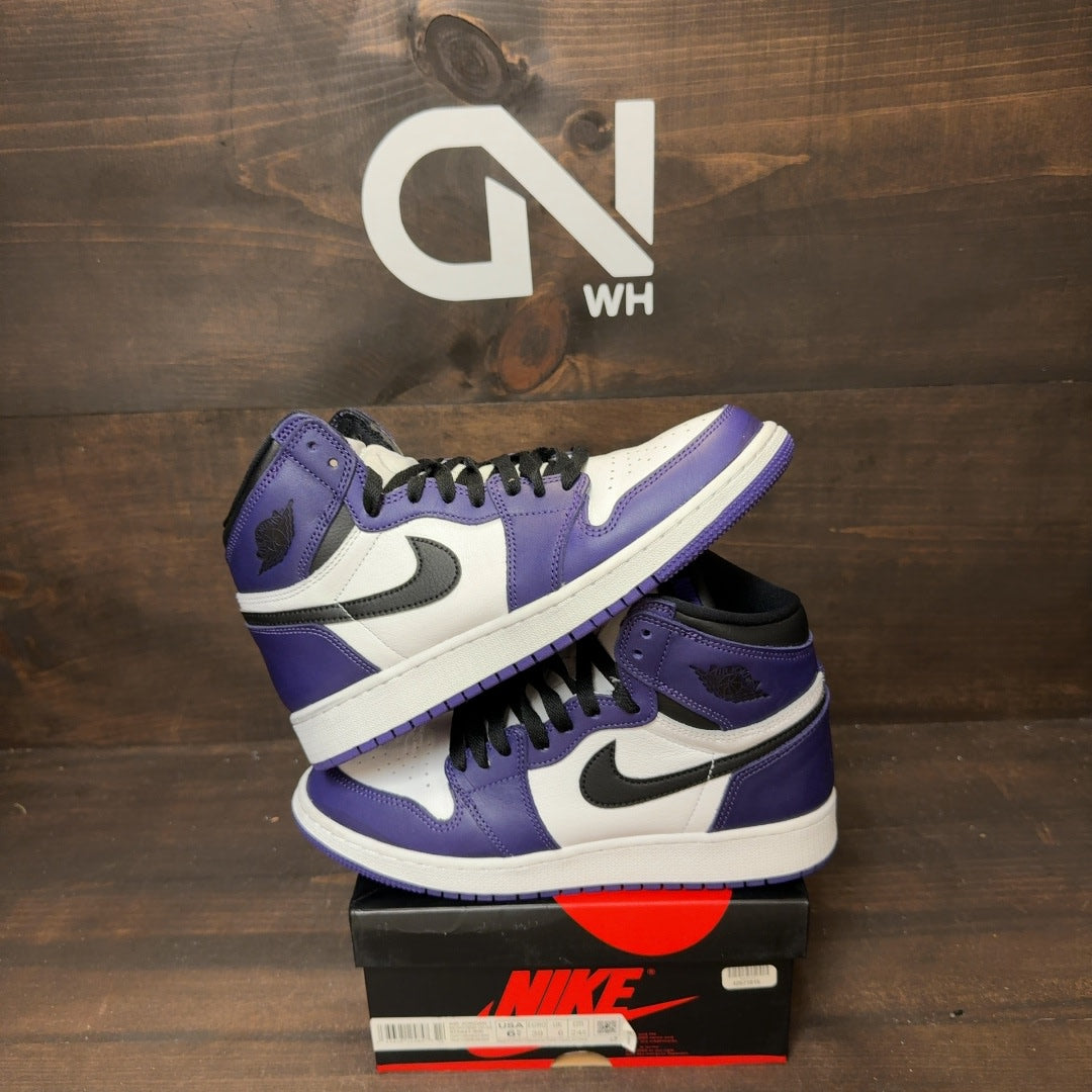 Jordan 1 Retro High Court Purple White (GS) - Image 1