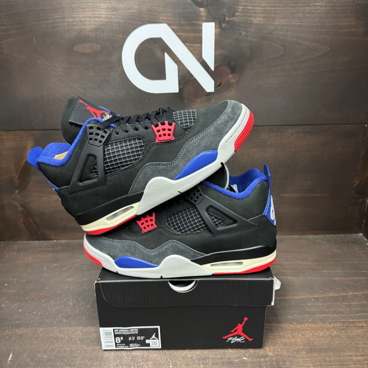 Jordan 4 Retro Rare Air (Gold Lettering) Size 8.5 (Pre-Owned) - Image 1