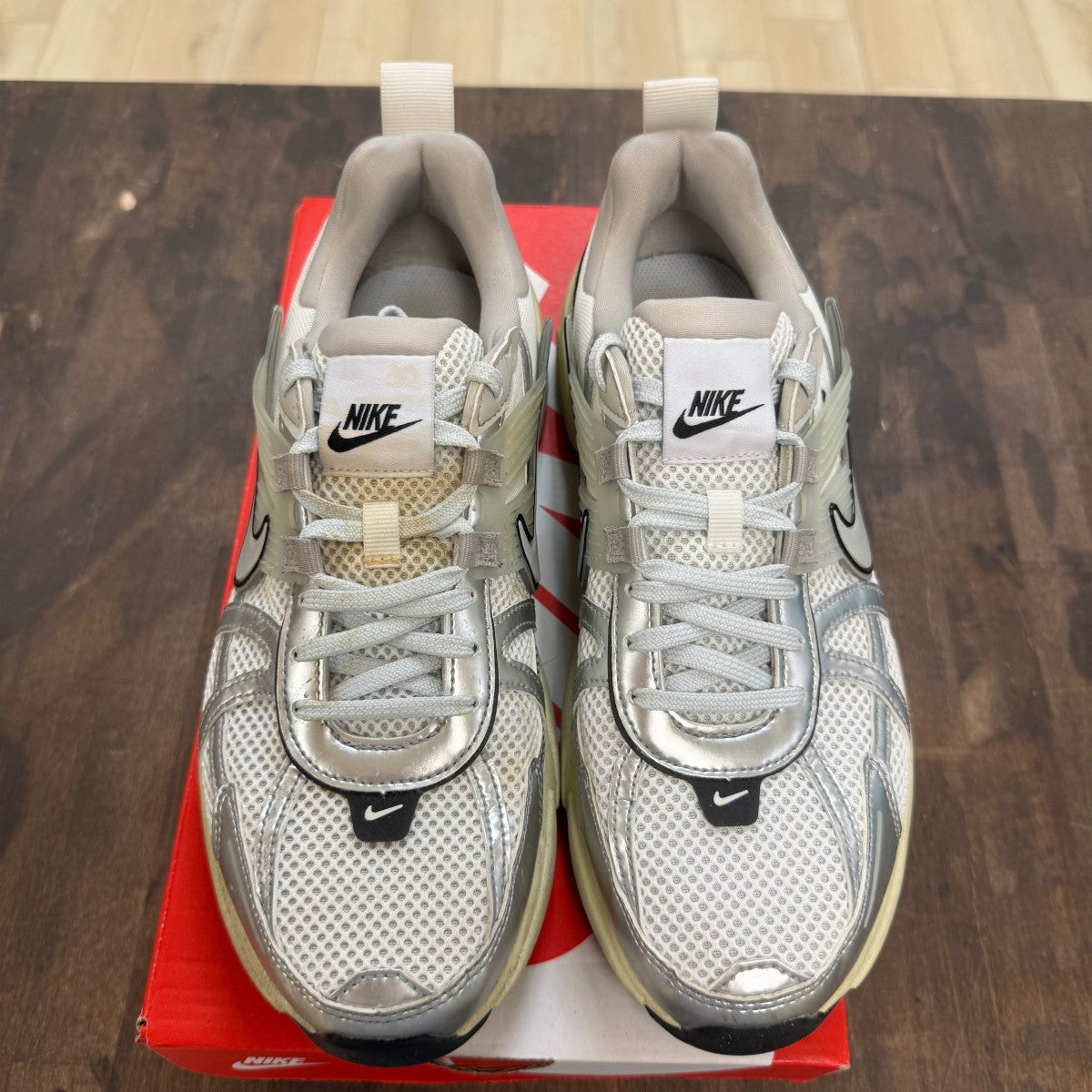 Nike V2K Run Summit White Metallic Silver (Women's) - Image 2