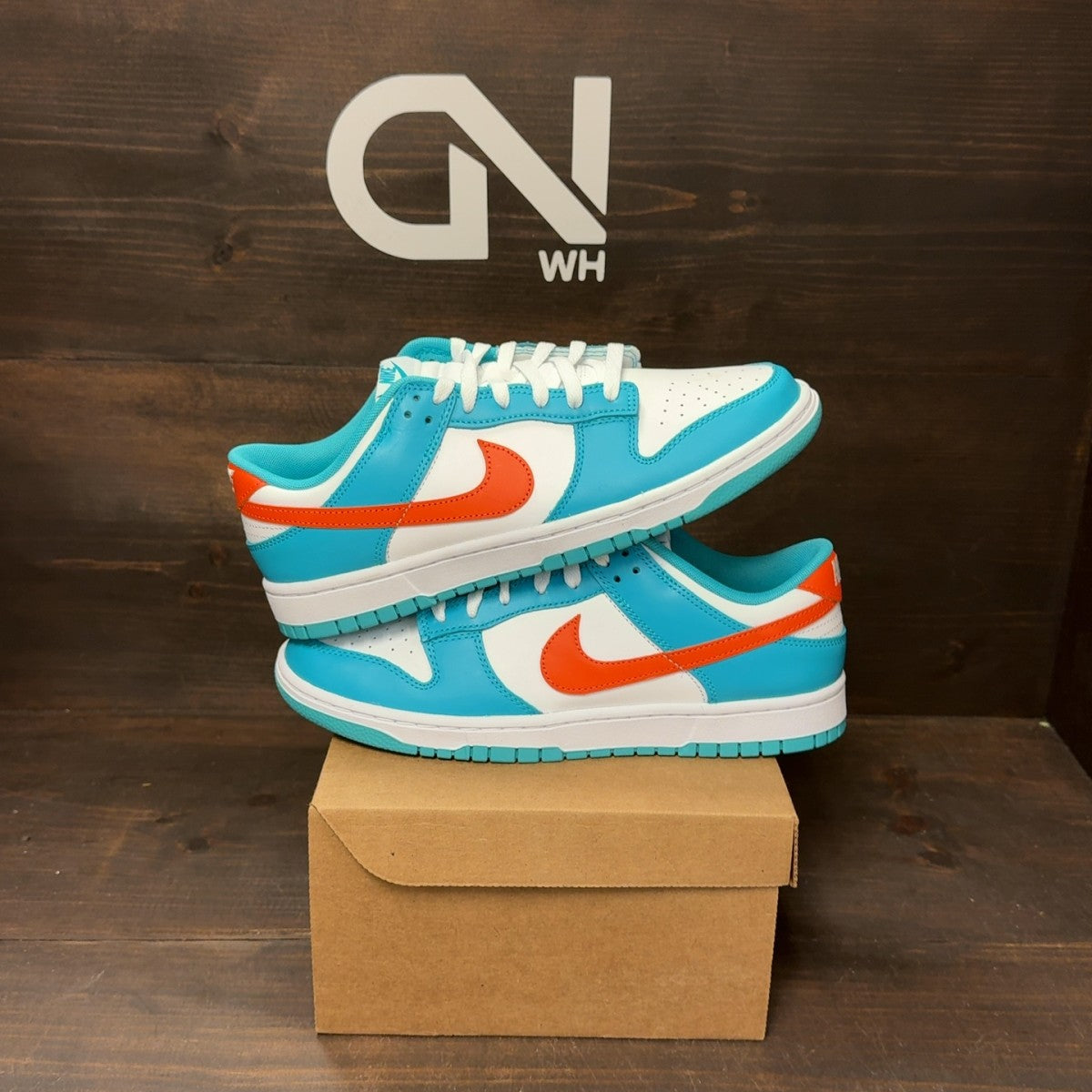 Nike Dunk Low Miami Dolphins Size 10.5 - Image 1