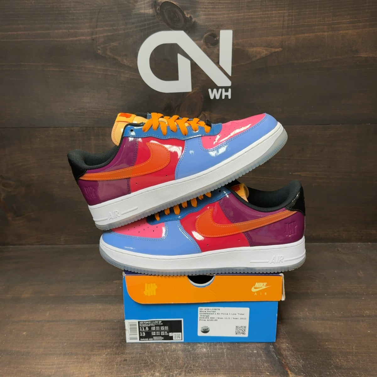 Nike Air Force 1 Low SP Undefeated Multi-Patent Total Orange - Image 1