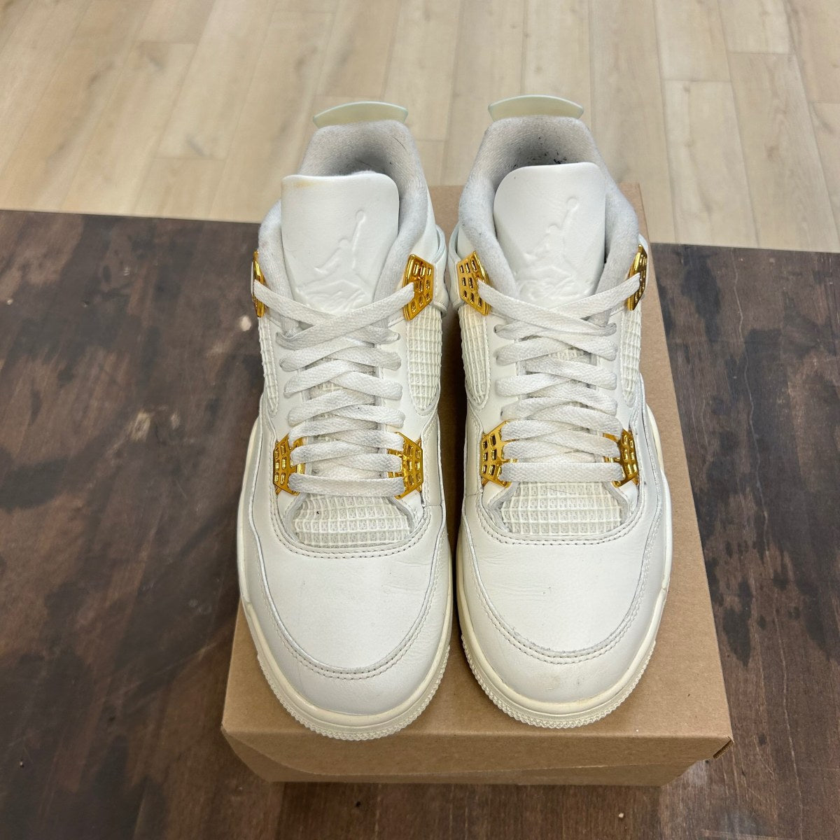 Jordan 4 Retro Metallic Gold (Women's) Size 10W (Pre-Owned) - Image 2