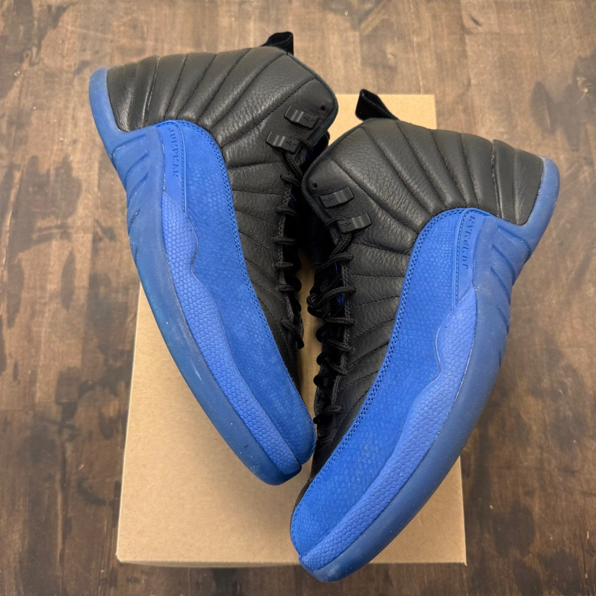 Jordan 12 Retro Black Game Royal Size 10.5 (Pre-Owned) - Image 1