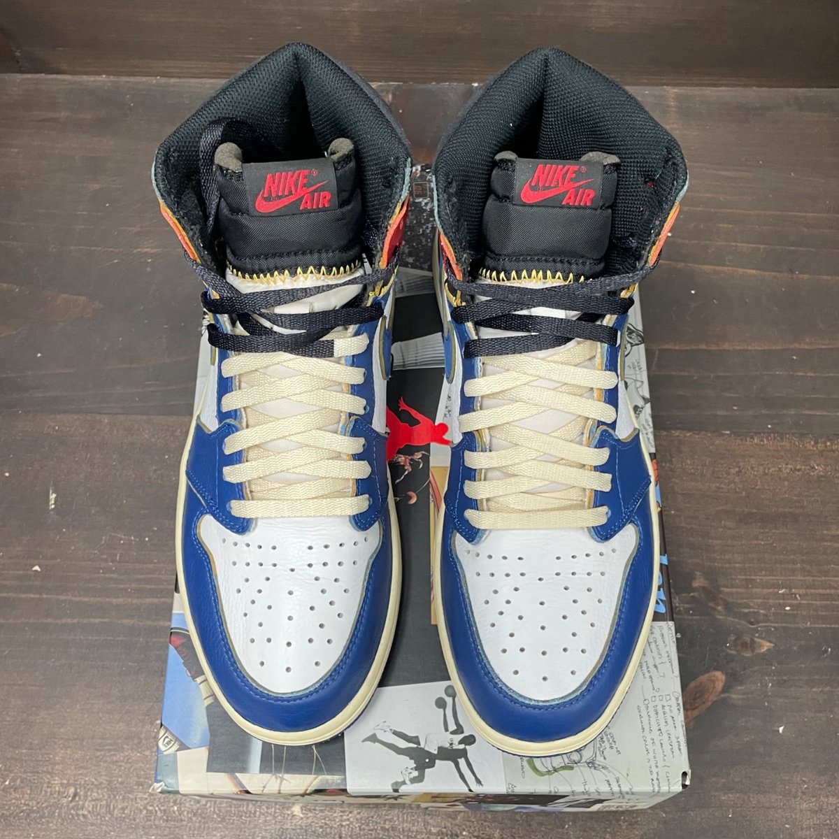 Jordan 1 Retro High Union Los Angeles Storm Blue Size 10.5 (Pre-Owned) - back