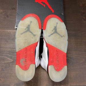 Jordan 5 Retro Fire Red Black Tongue (2025) (GS) Size 7Y (Pre-Owned) - aux
