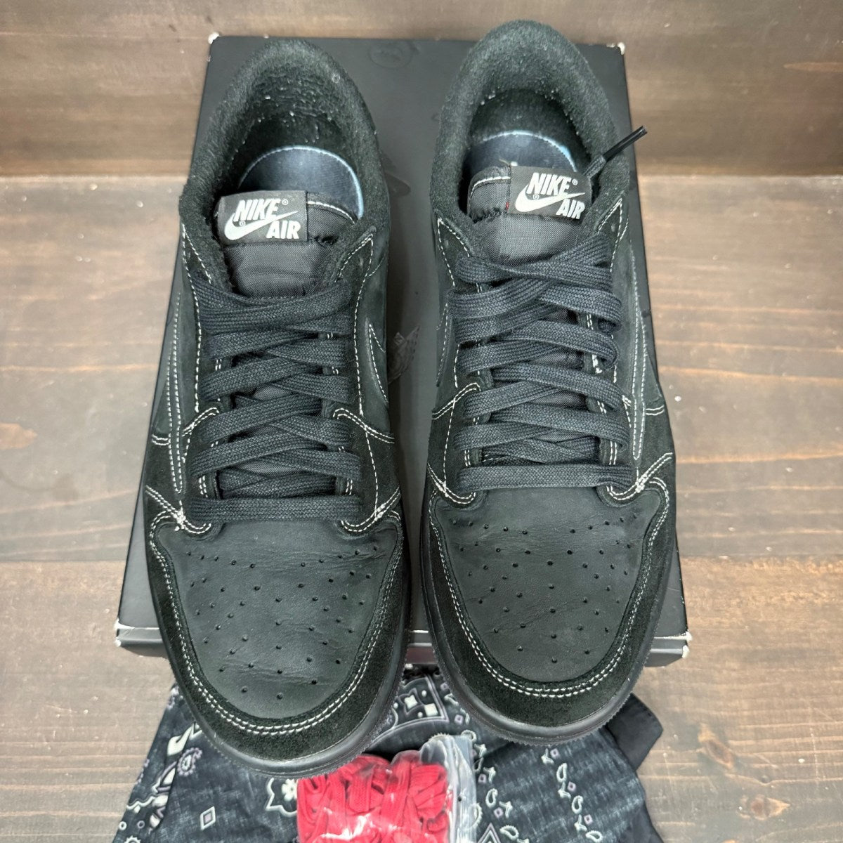 Jordan 1 Retro Low OG SP Travis Scott Black Phantom Size 10.5 (Pre-Owned)