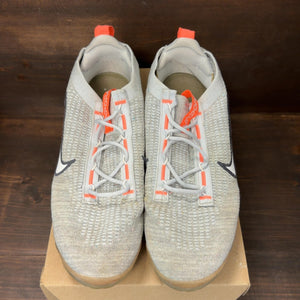 Nike Air VaporMax 2021 FK Grey Fog Bright Mango Size 12 (Pre-Owned) - Image 3
