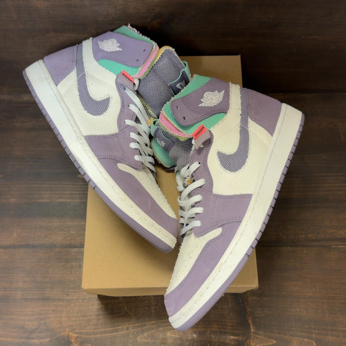 Jordan 1 High Zoom Air CMFT White Daybreak Tropical Twist Size 13 (Pre-Owned) - Image 2