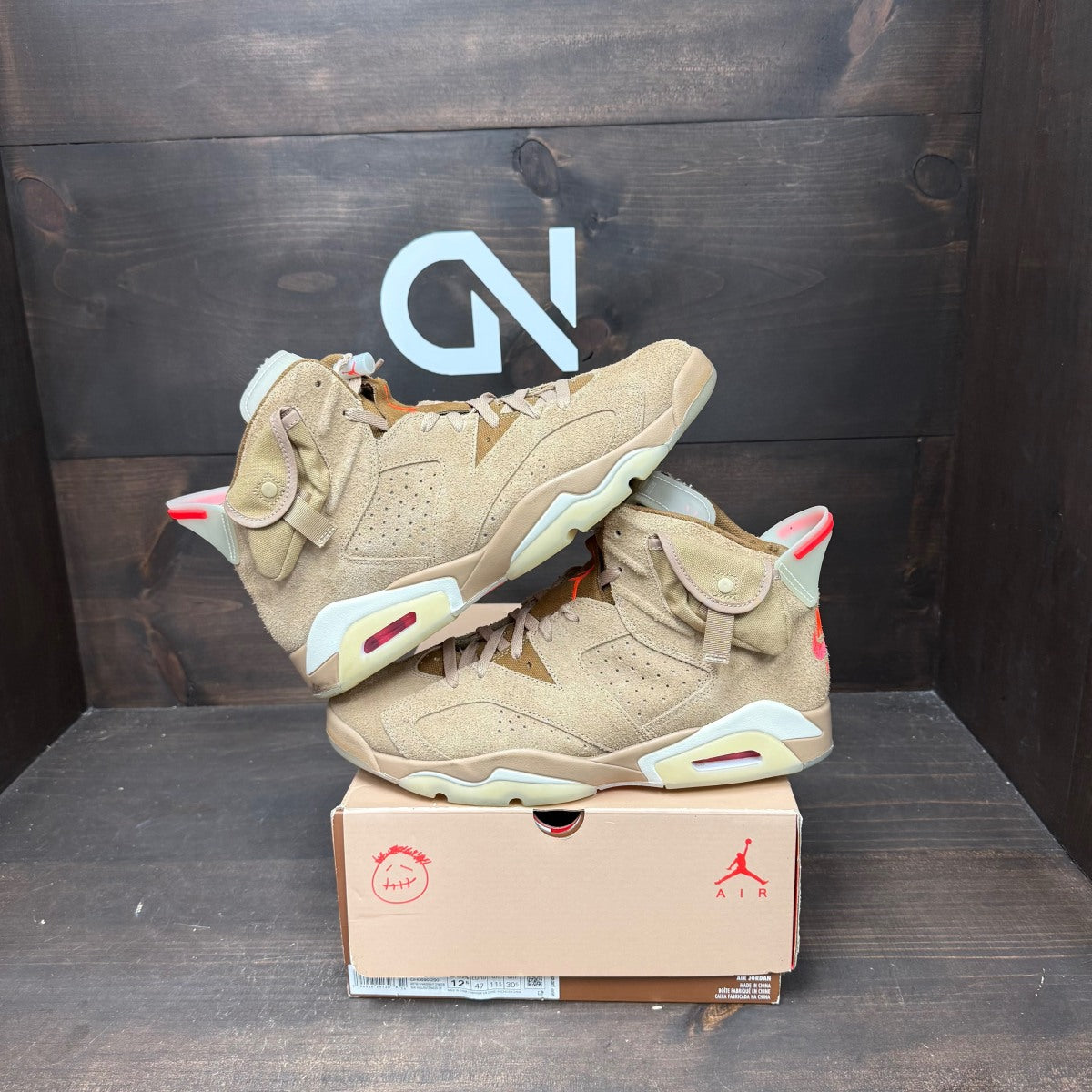 Jordan 6 Retro Travis Scott British Khaki - Image 1