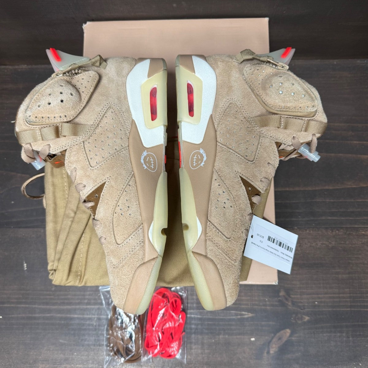 Jordan 6 Retro Travis Scott British Khaki Size 8.5 (Pre-Owned) - Image 3