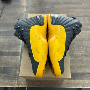 Jordan 12 Retro Black University Gold Size 9.5 (Pre-Owned) - Image 3