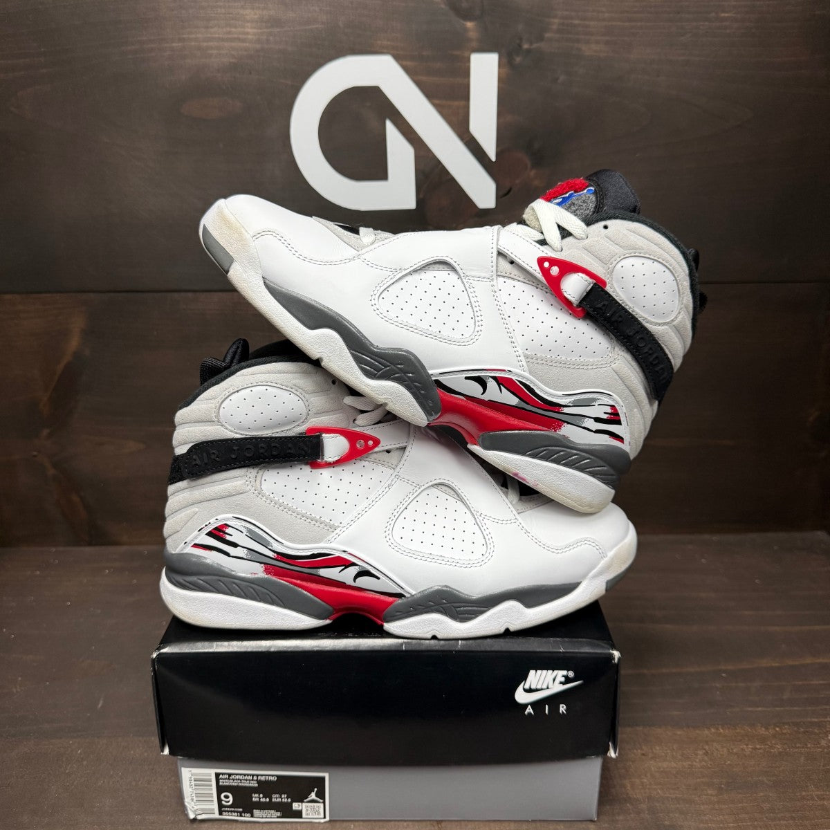 Jordan 8 Retro White True Red (2025) - Image 1