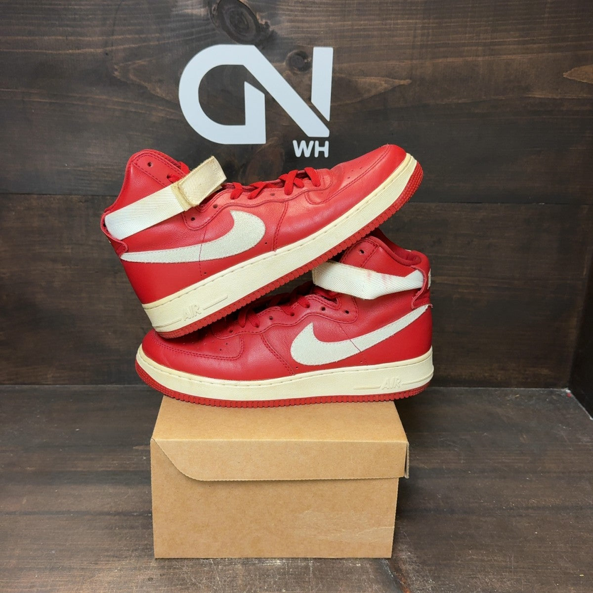 Nike Air Force 1 High NAI-KE Gym Red (2015) Size 10.5 (Pre-Owned) - Image 1