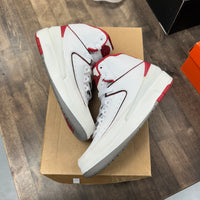 Jordan 2 Retro White Red  (2014) (GS) (USED, No Box)