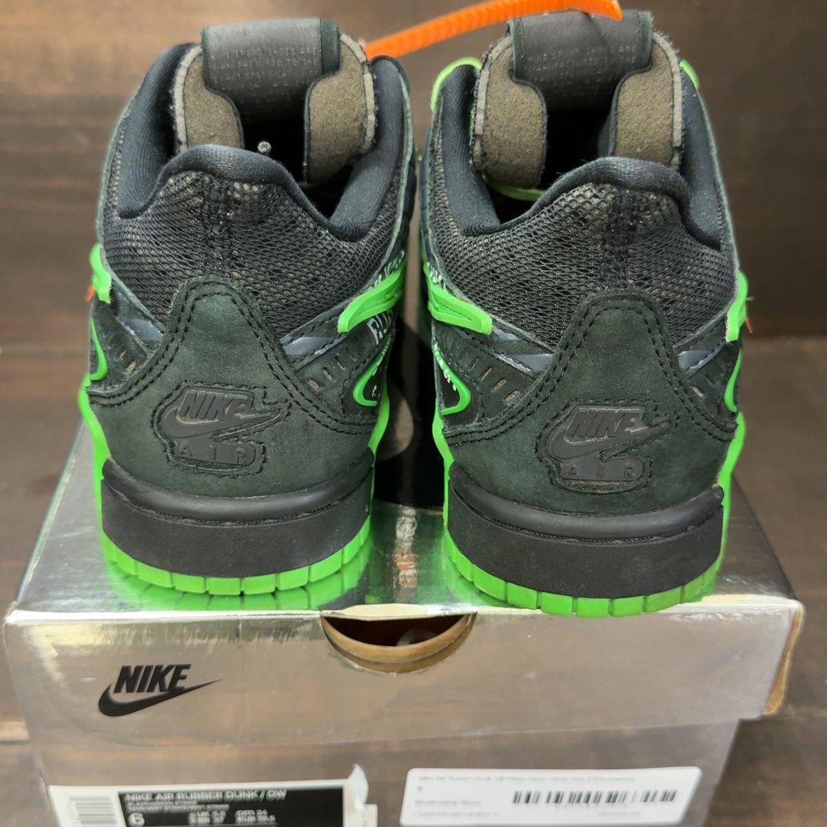 Nike Air Rubber Dunk Off-White Green Strike Size 6 (Pre-Owned) - aux