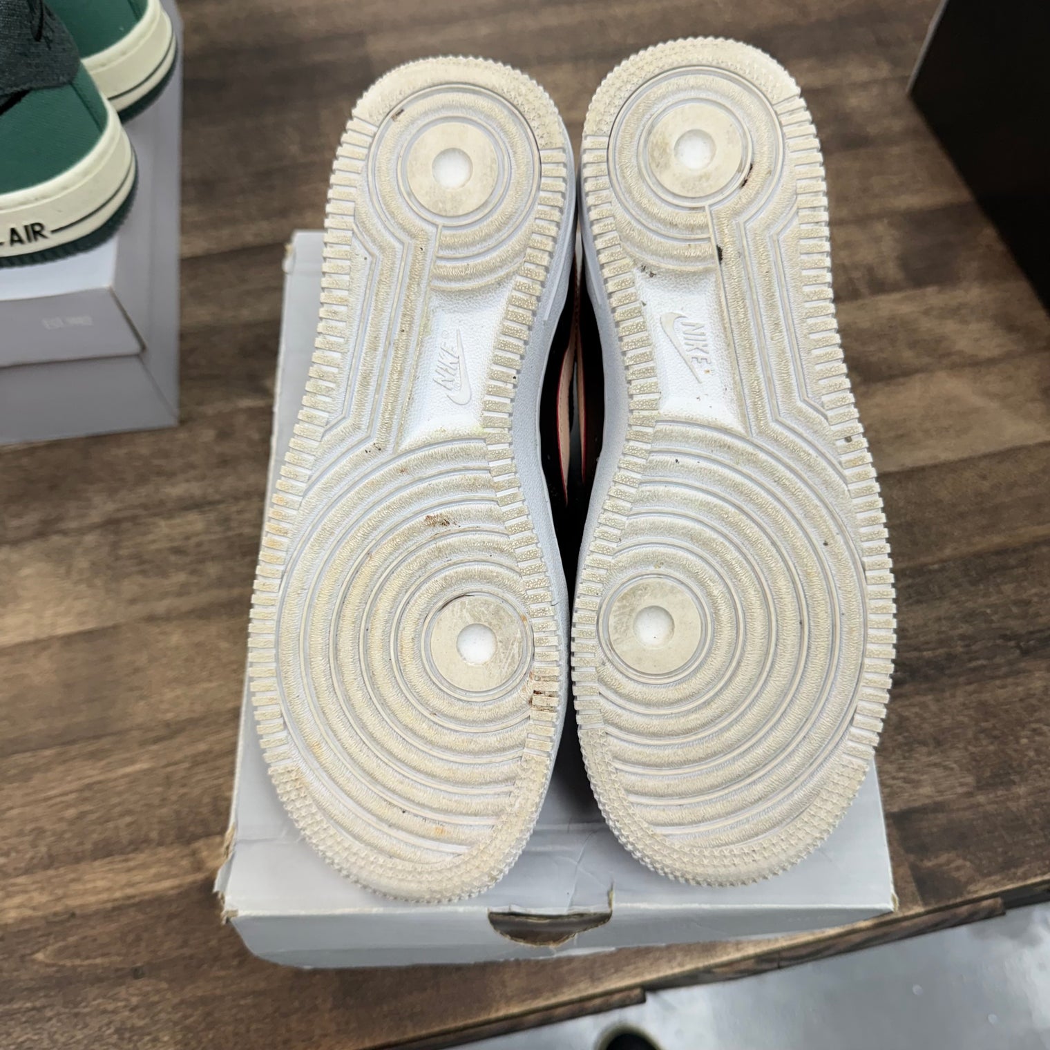 Nike Air Force 1 Low LV8 World Wide Pack Grey Crimson (GS) (USED)