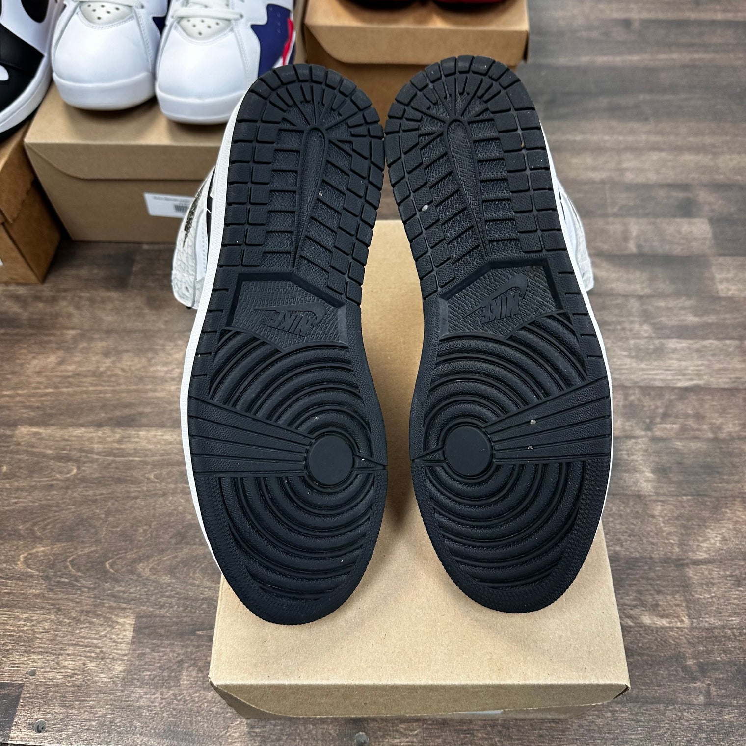 White Elephant Print Jordan 1 Mid (USED, No Box)