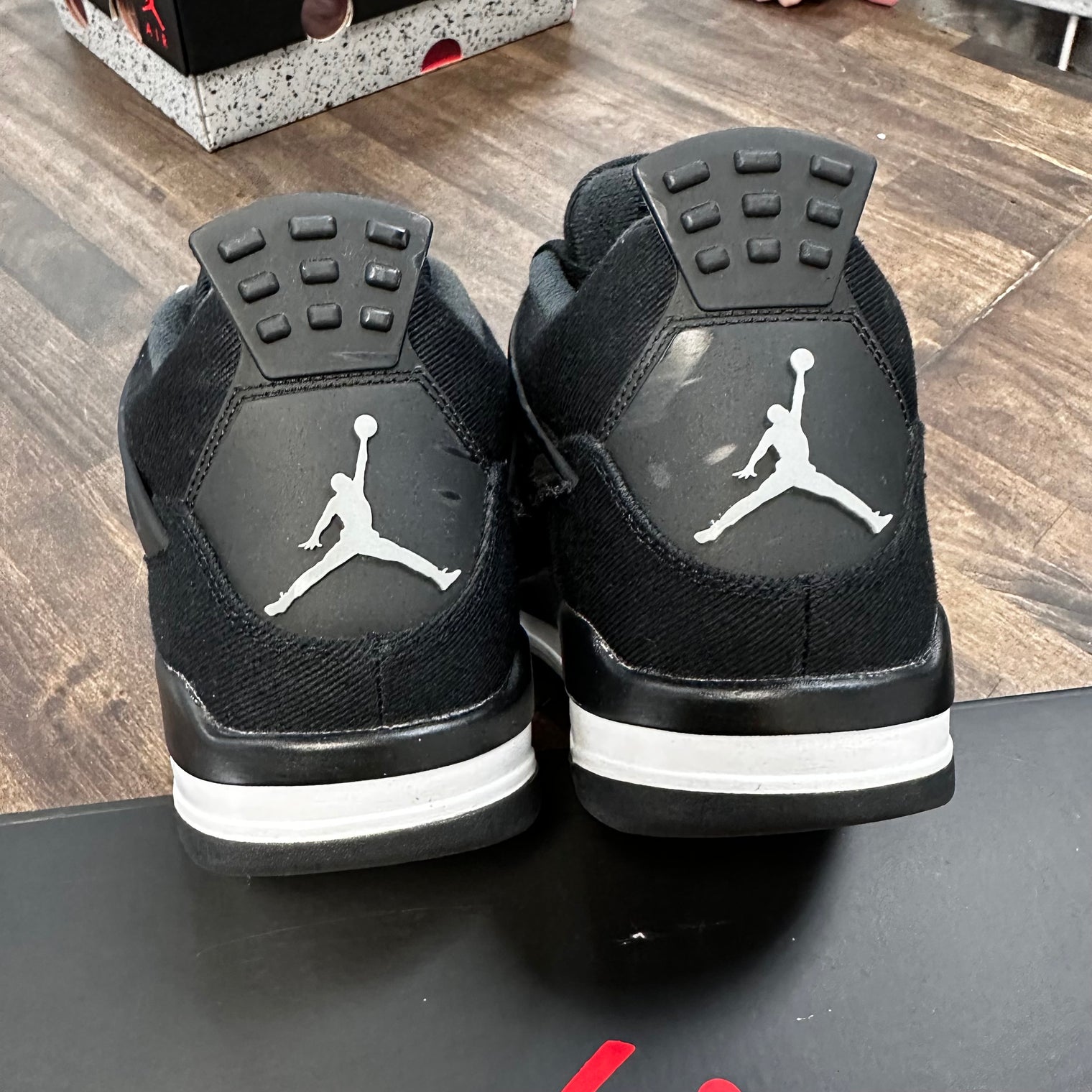 Black Canvas Jordan 4 (USED)