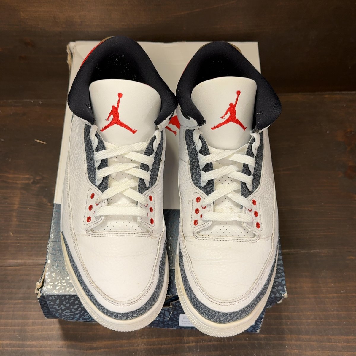 Jordan 3 Retro SE Fire Red Denim (2020) Size 10.5 (Pre-Owned) - tag