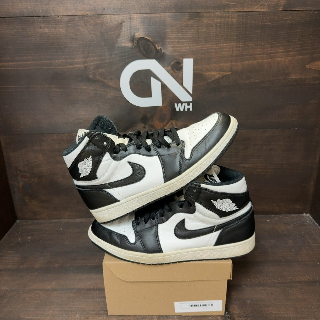 Jordan 1 Retro Black White (2014) Size 12 (Pre-Owned) - Image 1