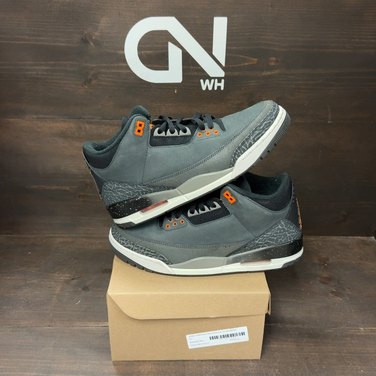 Jordan 3 Retro Fear Pack (2023) Size 10 (Pre-Owned) - Image 1