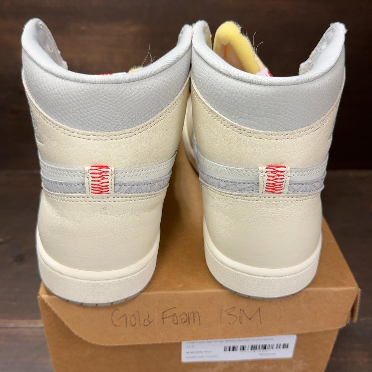 Jordan 1 Retro High OG Sail University Red Size 11.5 (Pre-Owned) - aux