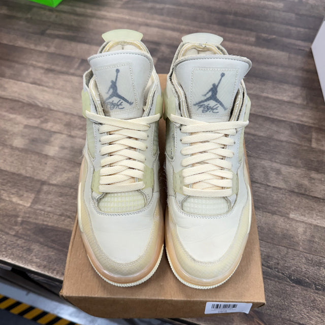 Off-White Sail Jordan 4 Retro (W) (USED, No Box)