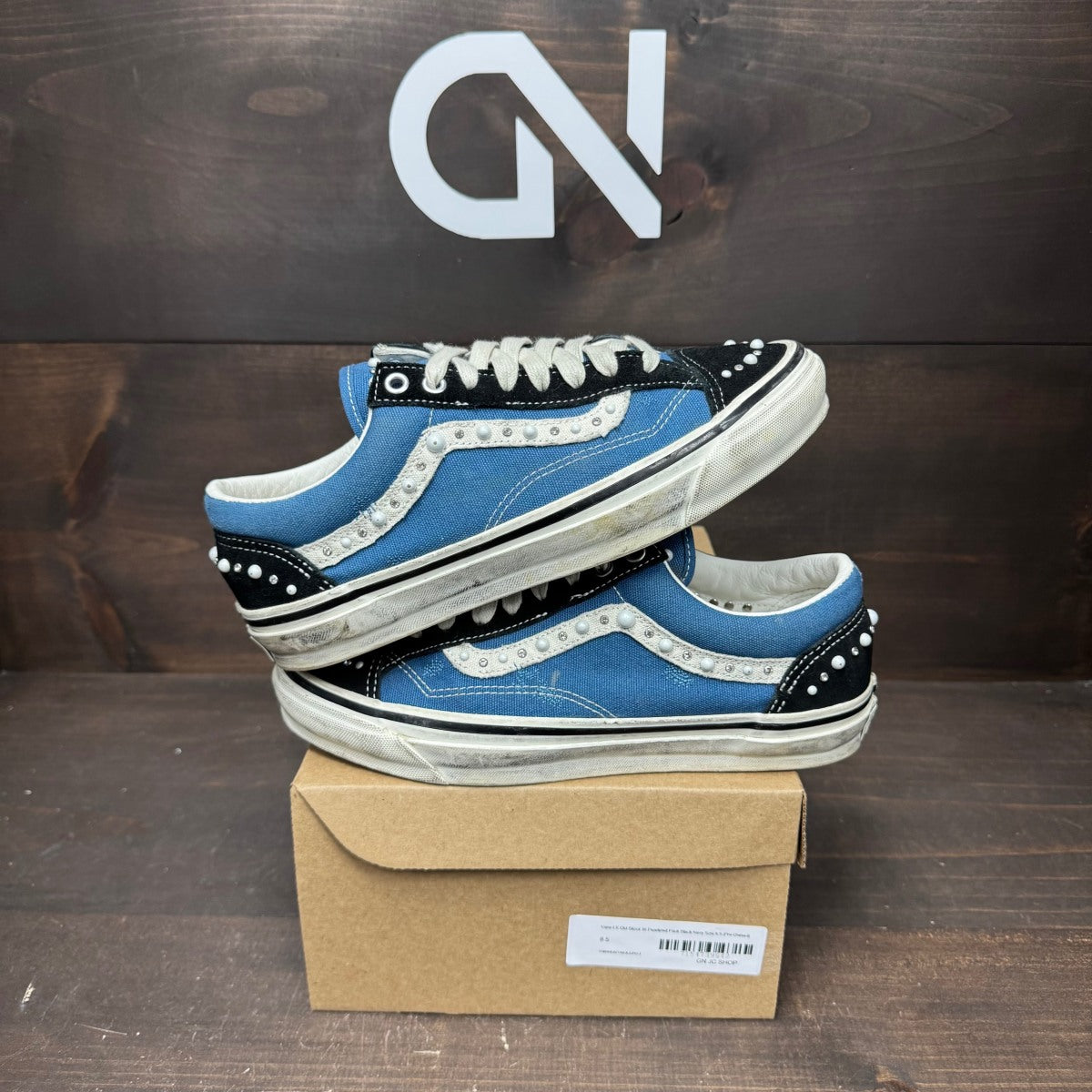 Vans LX Old Skool 36 Pearlized Pack Black Navy Size 8.5 (Pre-Owned) - Image 1