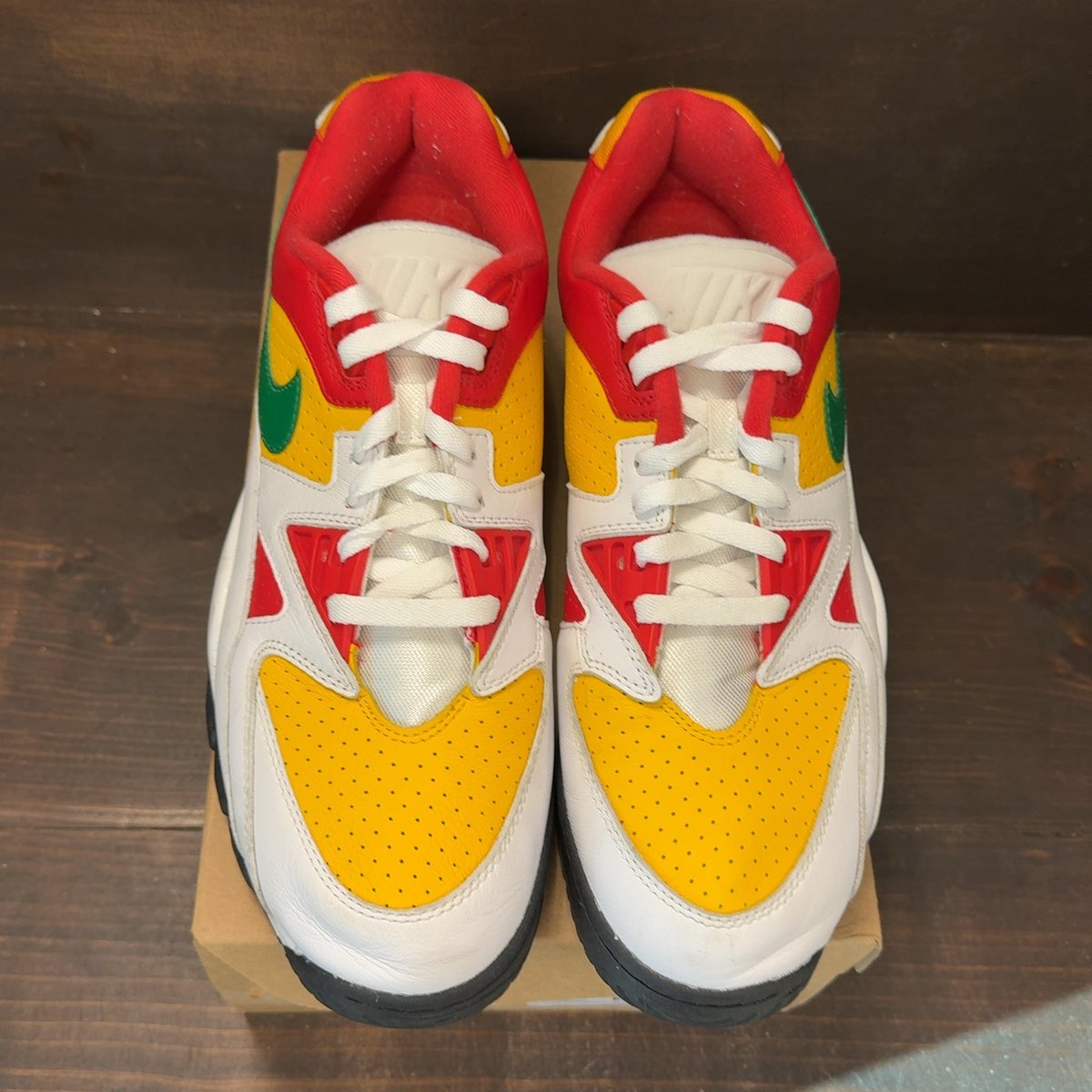 Nike Cross Trainer Low Supreme White Yellow Red Size 13 (Pre-Owned) - tag