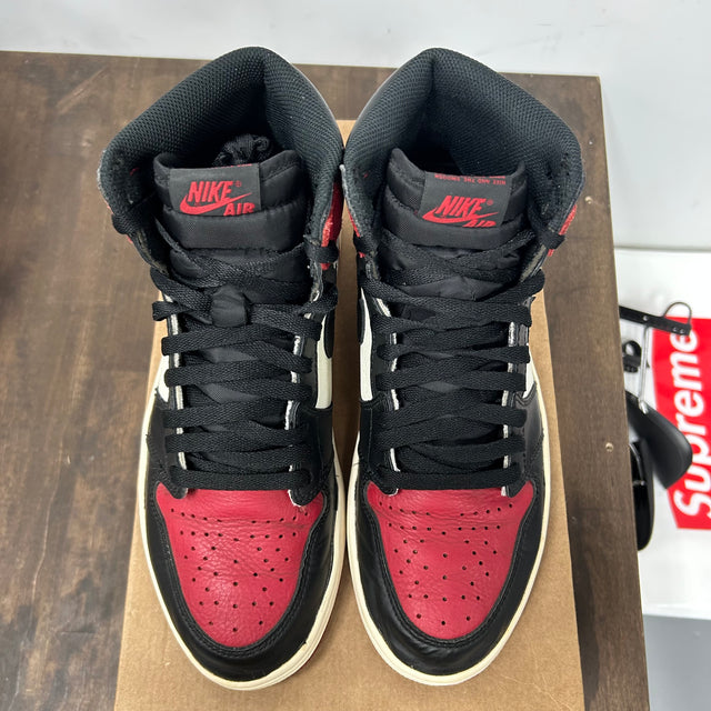 Bred Toe Jordan 1 High (USED, No Insoles, No Box)
