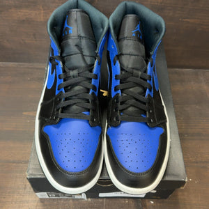 Jordan 1 Mid Hyper Royal Tumbled Leather - Image 3