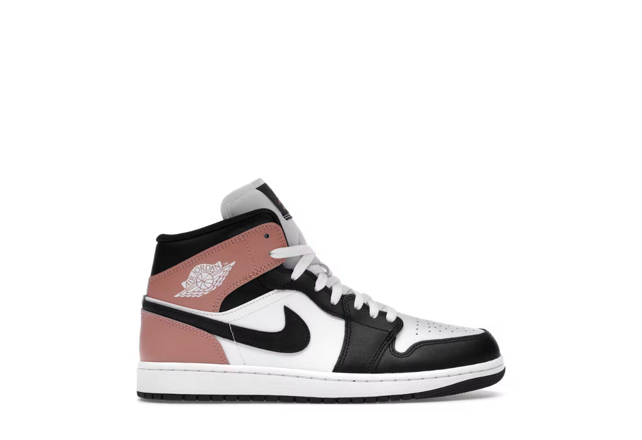 White Rust Pink Black Jordan 1 Mid