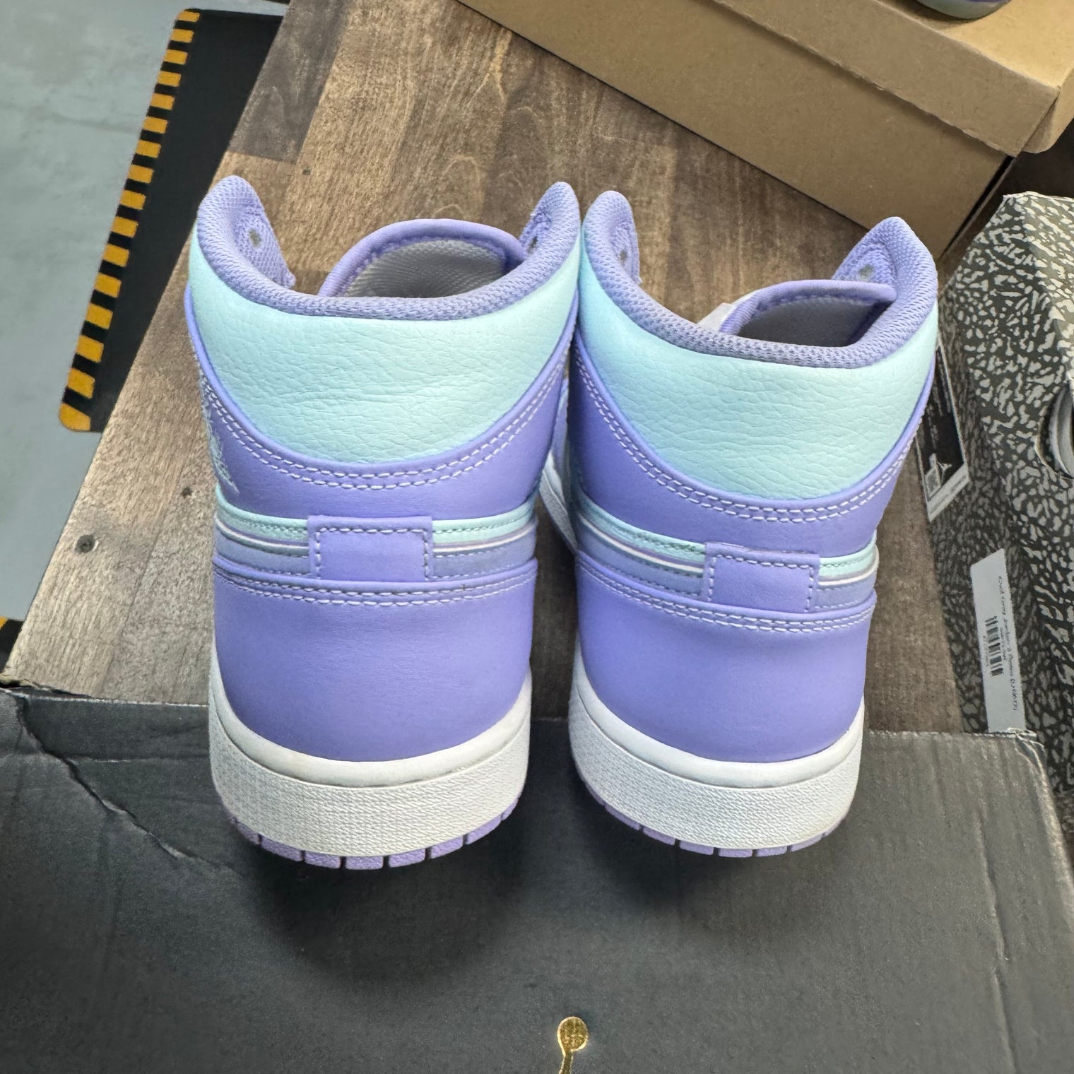 Purple Aqua Jordan 1 Mid (USED)