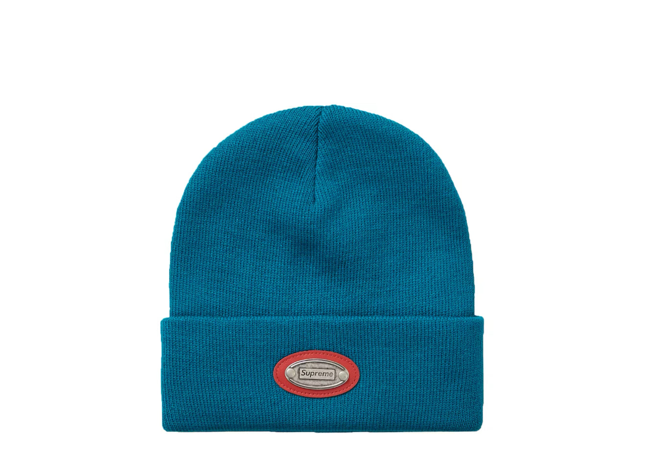 Supreme Metal Plate Beanie Dark Slate