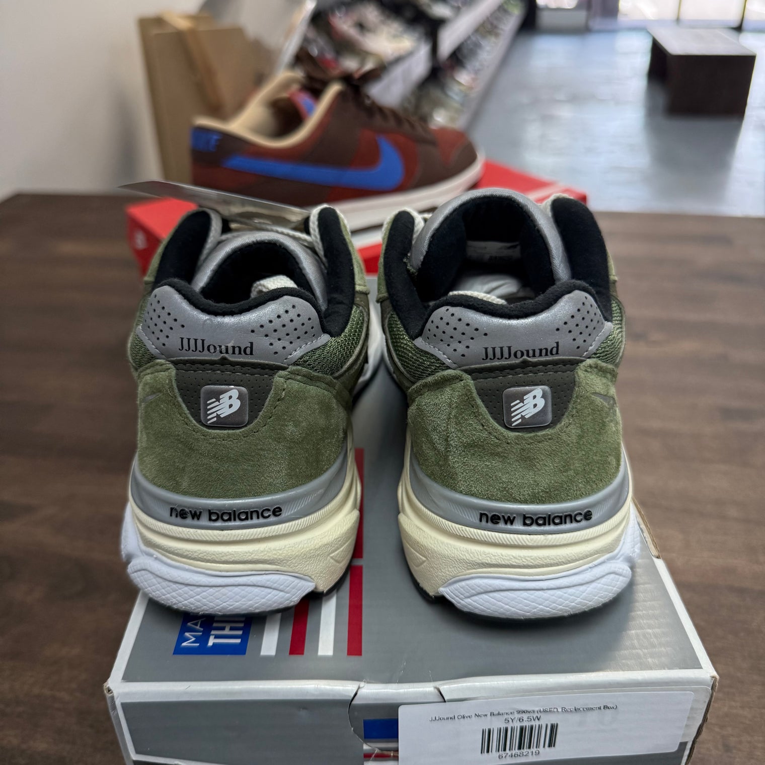 JJJound Olive New Balance 990v3 (USED, Replacement Box)