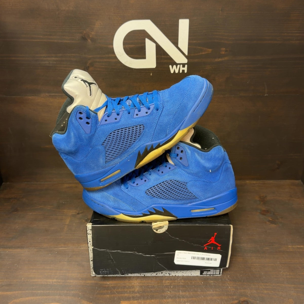 Jordan 5 Retro Blue Suede Size 12 (Pre-Owned) - Image 1