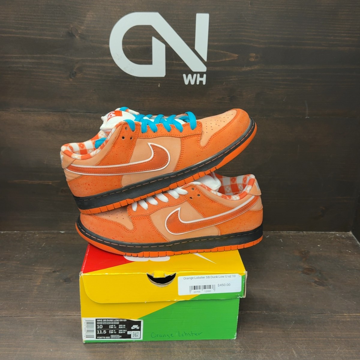 Nike SB Dunk Low Concepts Orange Lobster Size 10 (Pre-Owned) - Image 1