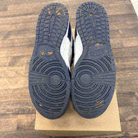 Summit White Midnight Navy Dunk Low (USED, No Box)