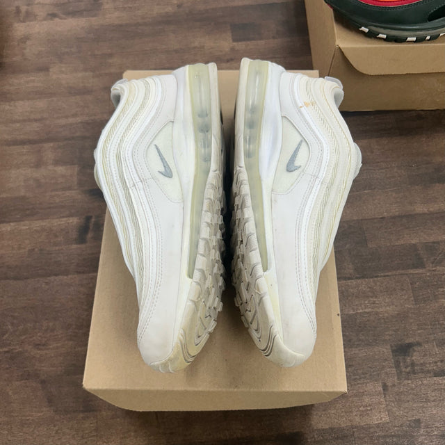 Triple White Wolf Grey Nike Air Max 97 (USED, No Box)