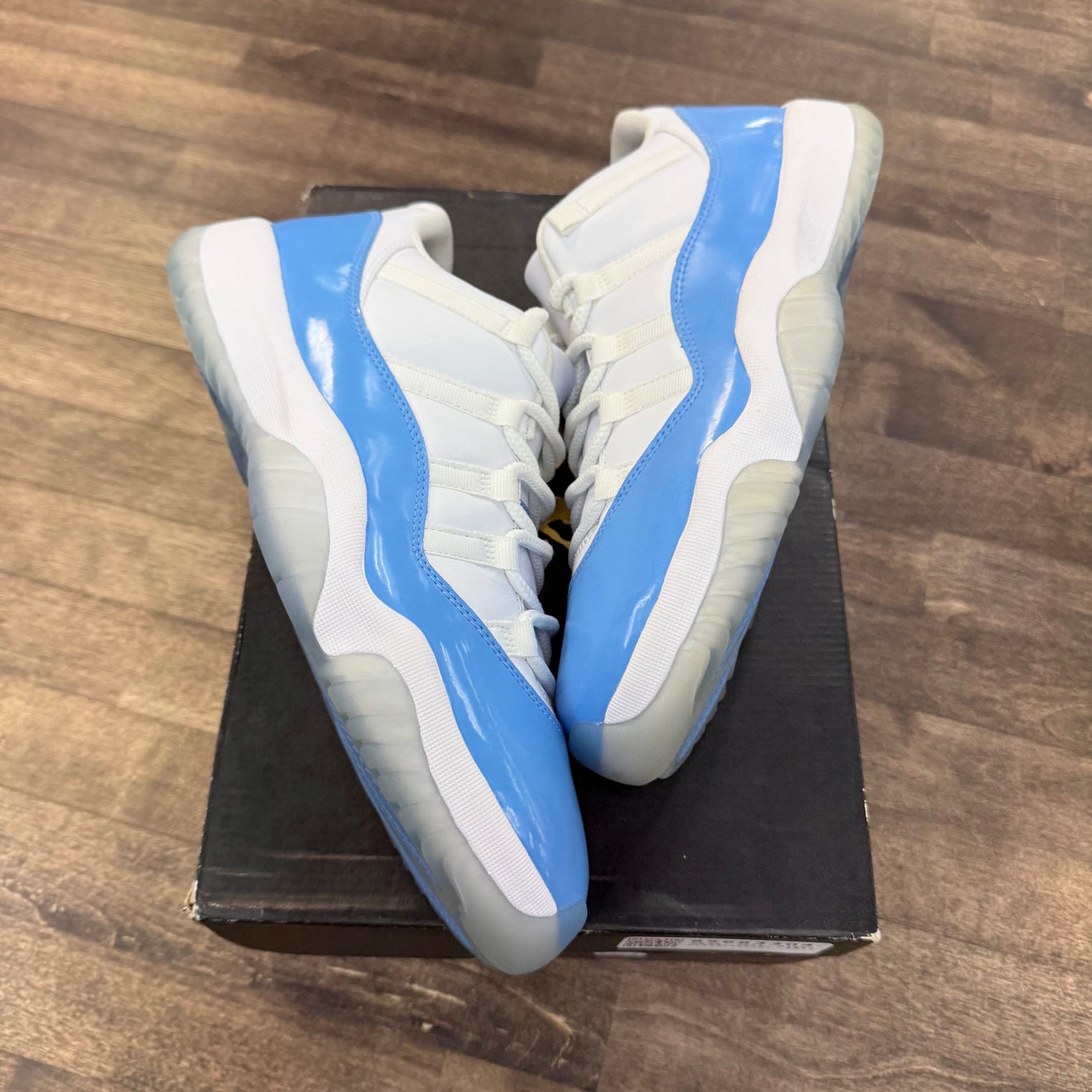 University Blue Jordan 11 Retro Low (Tried On)