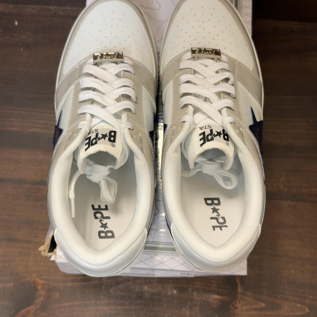 A Bathing Ape Bape Sta Low White Grey - Image 5