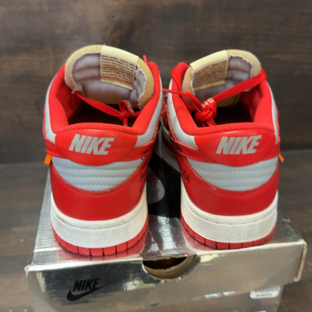 Nike Dunk Low Off-White University Red - Image 4