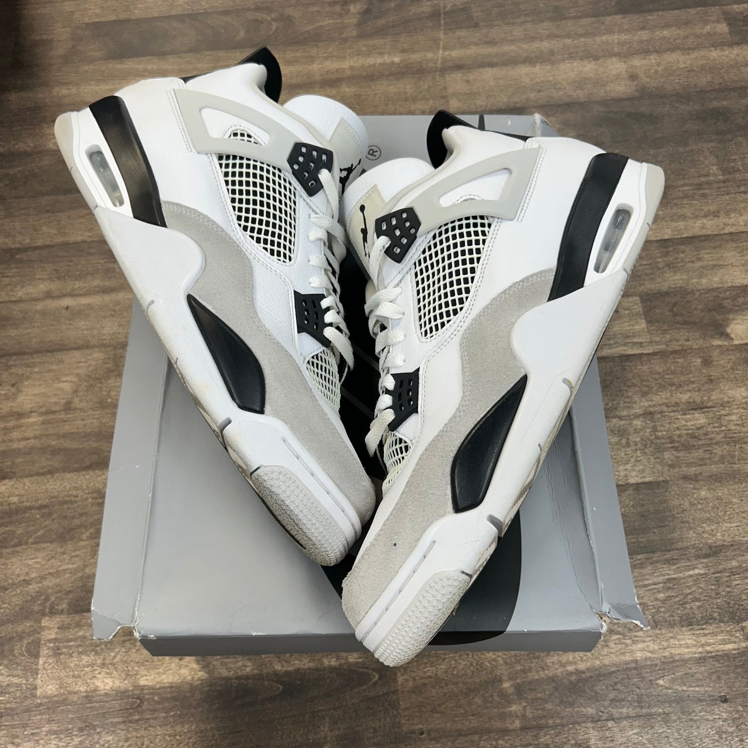 Military Black Jordan 4 Retro (USED, Replacement Box)