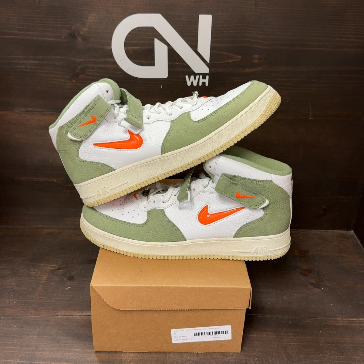 Nike Air Force 1 Mid QS Jewel Oil Green Size 15 (Pre-Owned) - Image 1