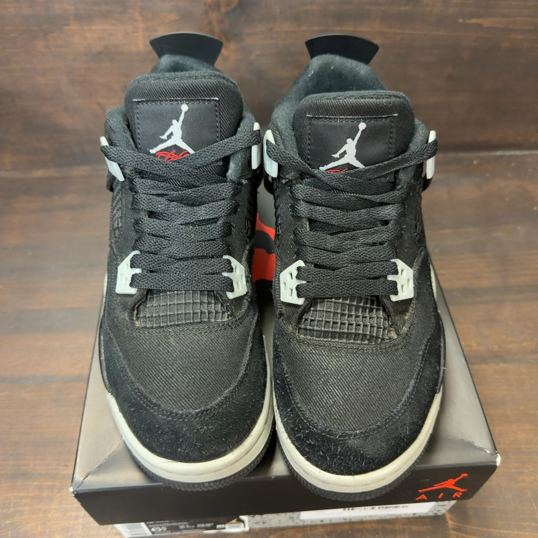Jordan 4 Retro Black Canvas (GS) - Image 3