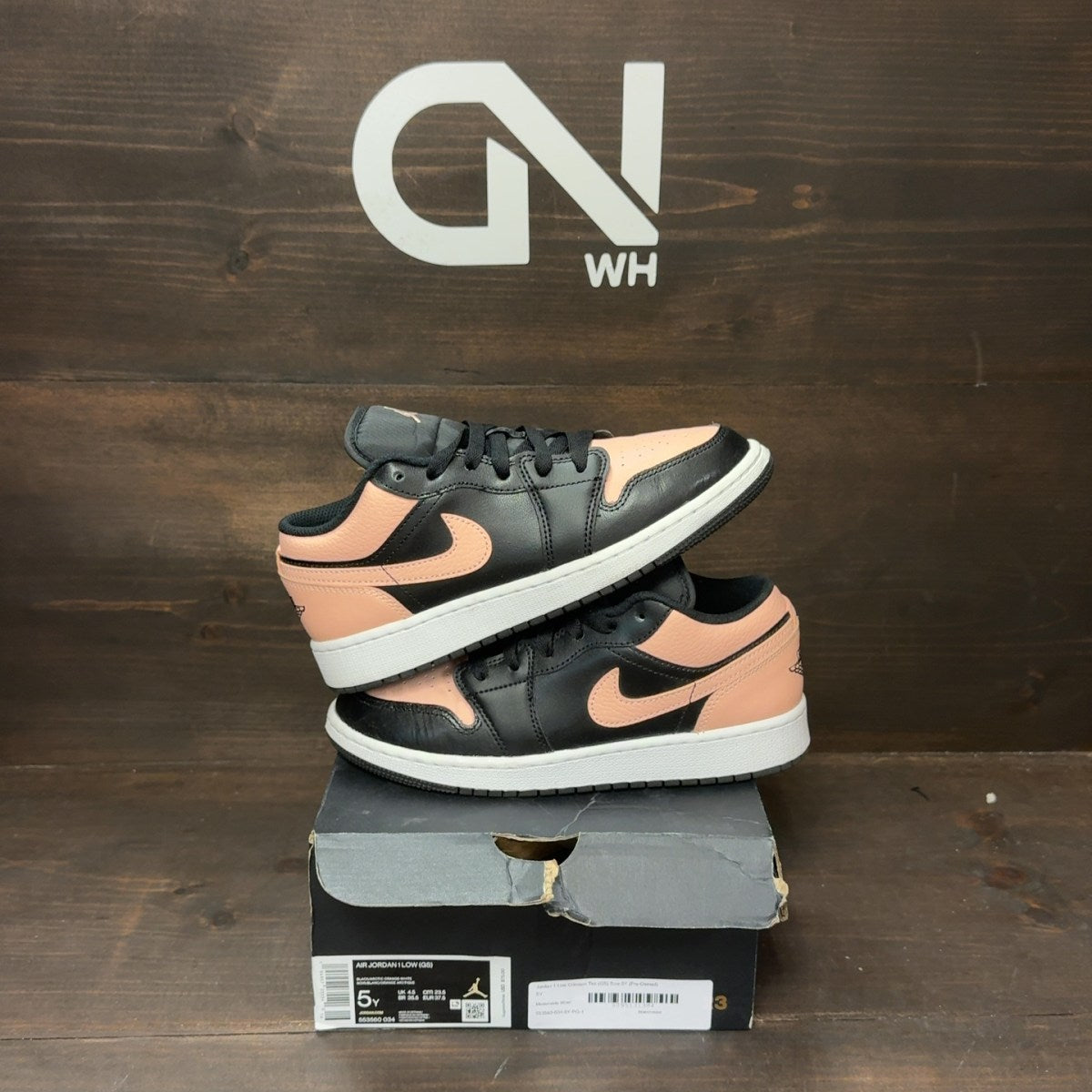 Jordan 1 Low Crimson Tint (GS) - Image 1
