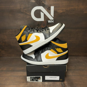 Jordan 1 Mid White Pollen Black - Image 1