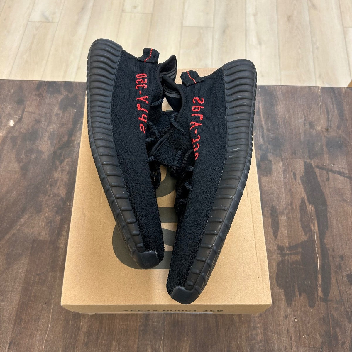 adidas Yeezy Boost 350 V2 Black Red - Image 1