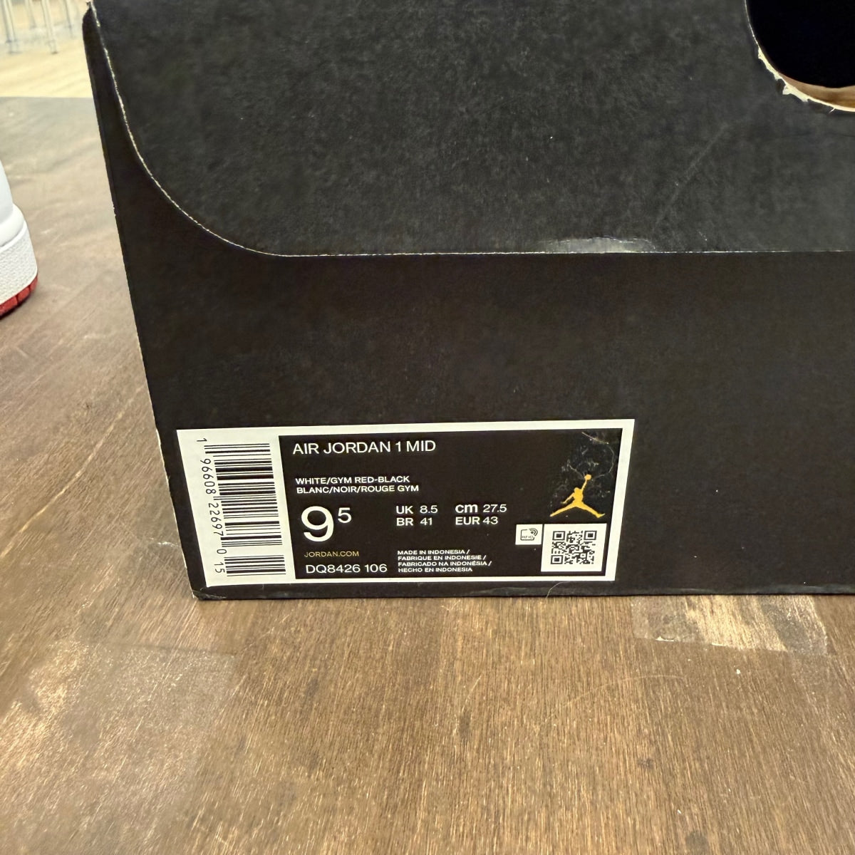 Jordan 1 Mid Gym Red Black Toe - Image 6