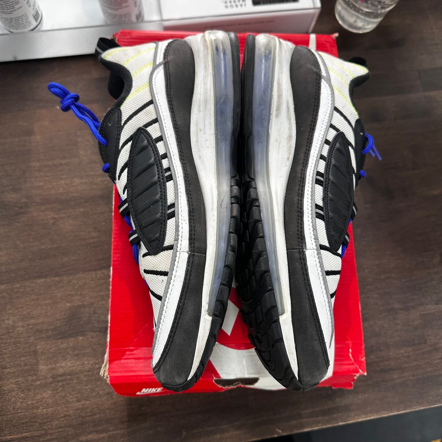 White Black Racer Blue Air Max 98 (USED)